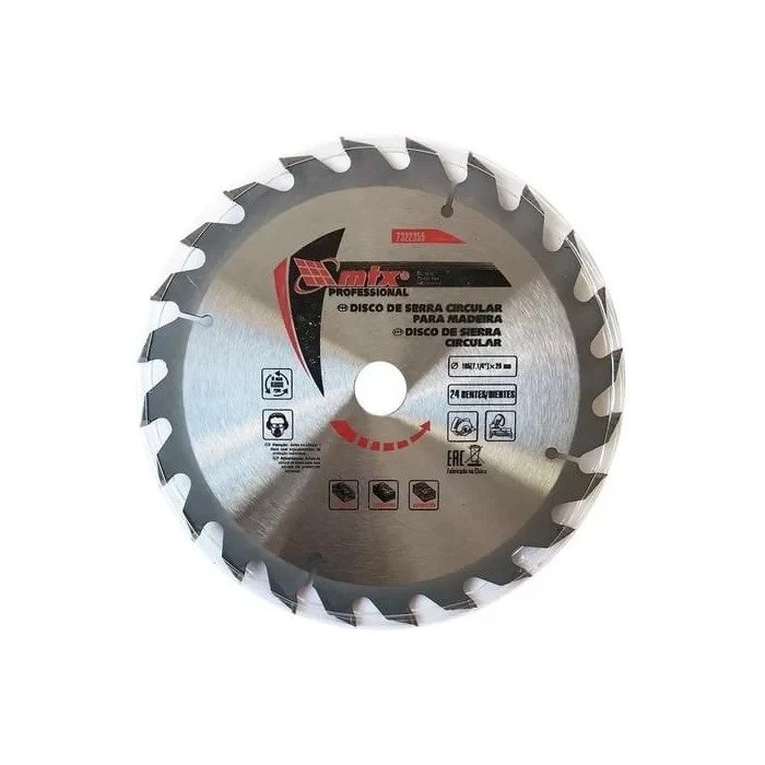DISCO DE SERRA CIRCULAR 185 X 20 | MTX 24 DENTES